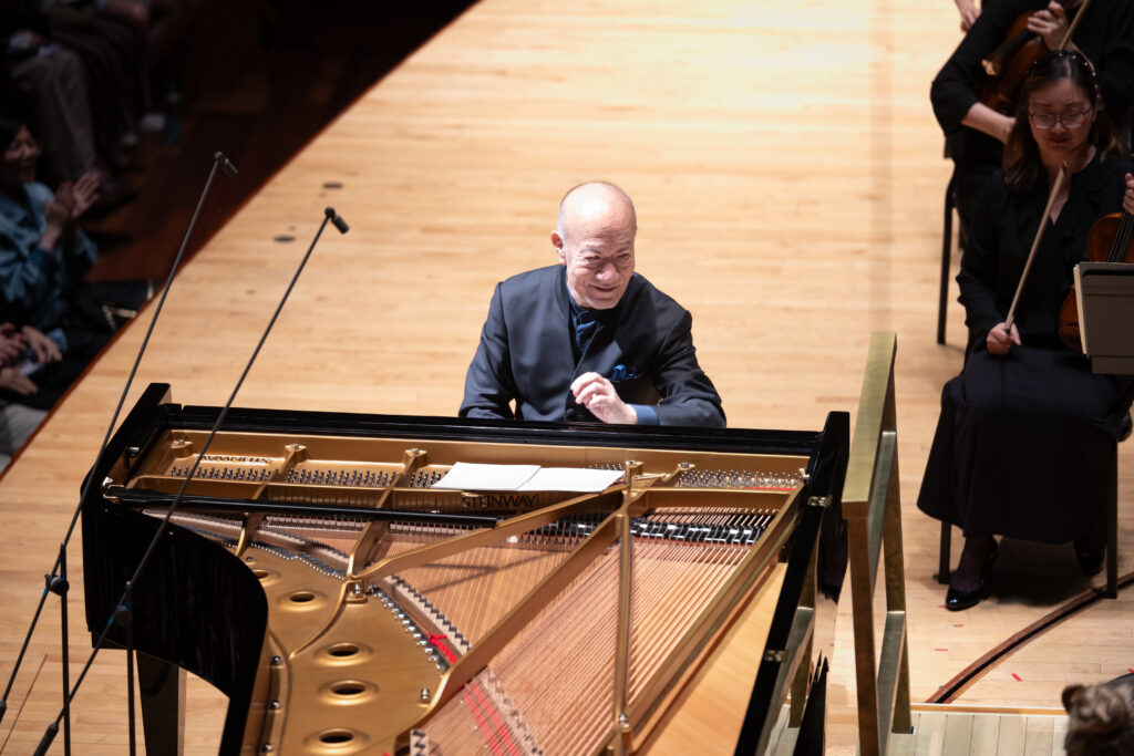 Joe Hisaishi at the piano in Philadelphia, PA.